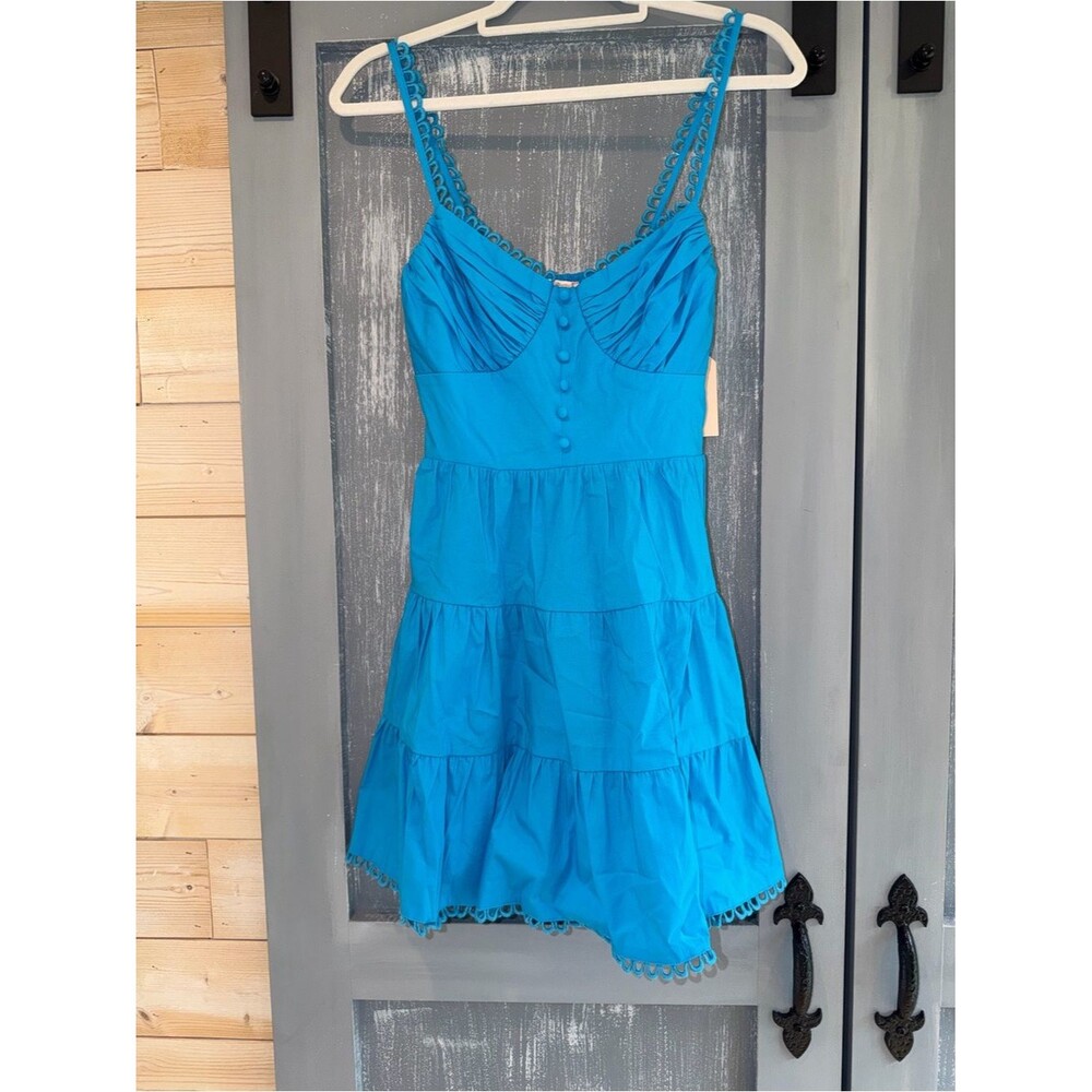 City Studios Bright Blue Tiered Mini Dress 💙✨ - Picture 2 of 9